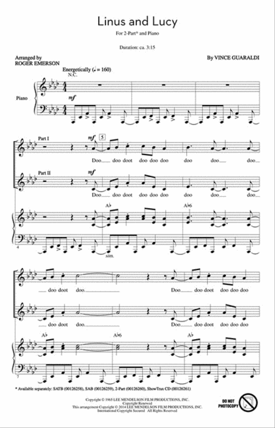 Linus and Lucy Linus and Lucy 2-Part scores gallery preview page 2