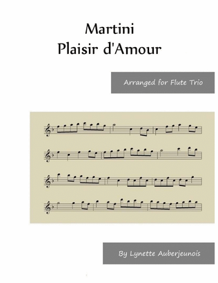 Book cover for Plaisir d’Amour - Flute Trio