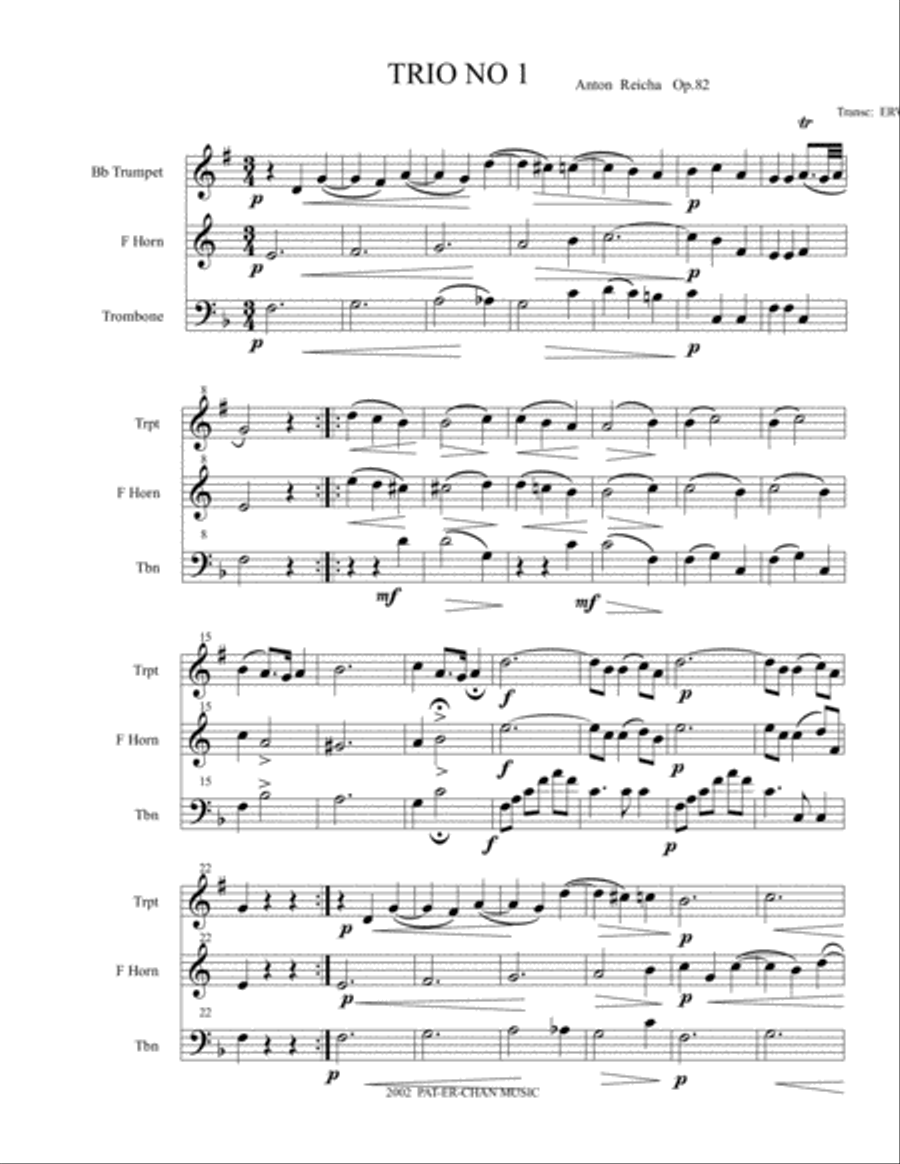 TRIO #1 TRIO #1 Brass Ensemble scores gallery preview page 2