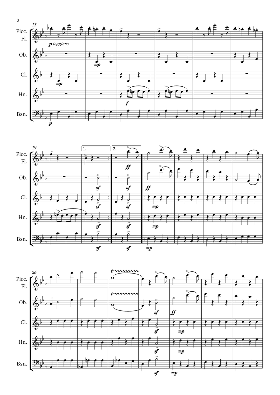 Top 5 Best Classic Marches for Woodwind Quintet Woodwind Quintet scores gallery preview page 4
