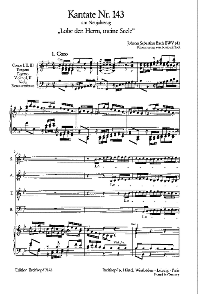 Cantata BWV 143 "Lobe den Herrn, meine Seele"