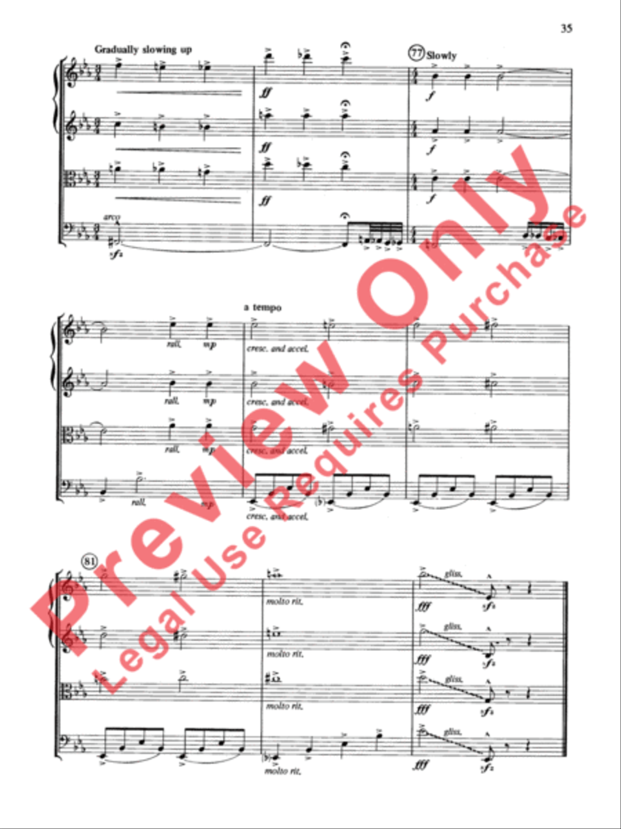 Cole Porter (Classic String Quartets) String Quartet scores gallery preview page 36