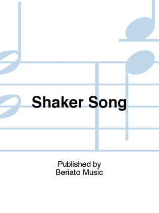 Book cover for Shaker Song