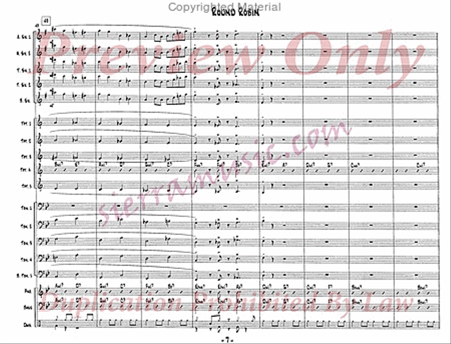 Round Robin Jazz Ensemble scores gallery preview page 8