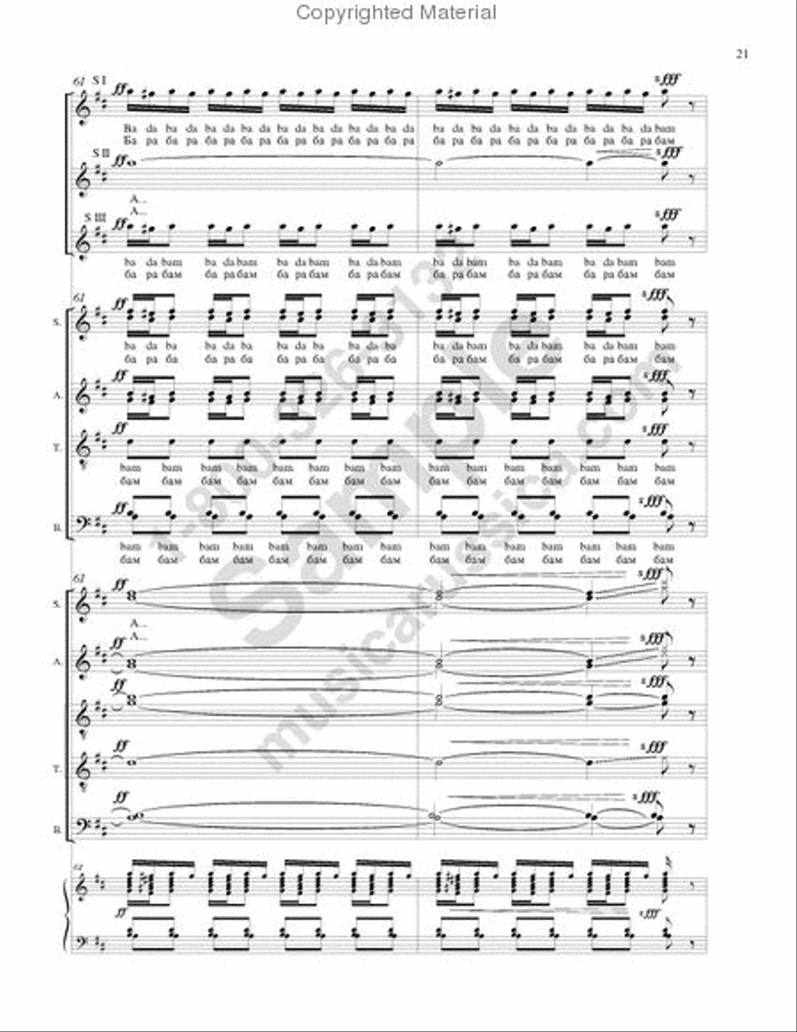 Magpie chatter ('Pushkin Wreath'-No.10) 4-Part scores gallery preview page 20