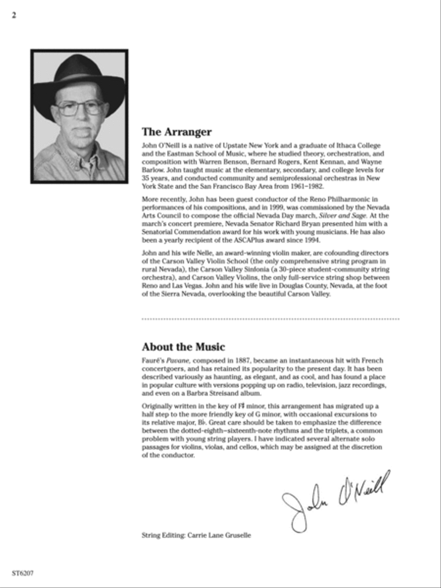 Pavane: Score Pavane: Score String Orchestra scores gallery preview page 2