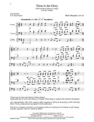 Thine Is the Glory (Choral Score)