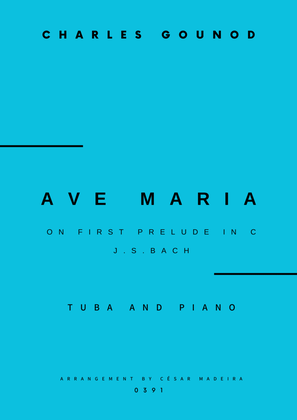 Book cover for Ave Maria by Bach/Gounod - Tuba and Piano (Full Score and Parts)