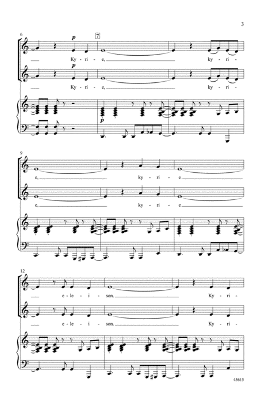 Jazz Kyrie Jazz Kyrie Choir scores gallery preview page 2