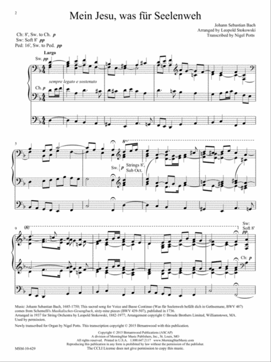 Mein Jesu, was für Seelenweh Organ scores gallery preview page 3