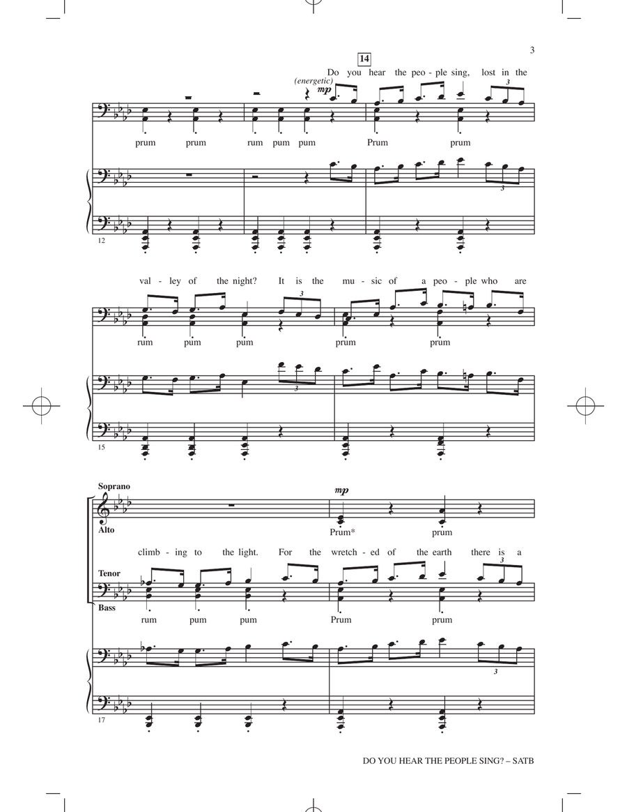 Do You Hear The People Sing? (from Les Misérables) (arr. John Leavitt) 4-Part scores gallery preview page 2