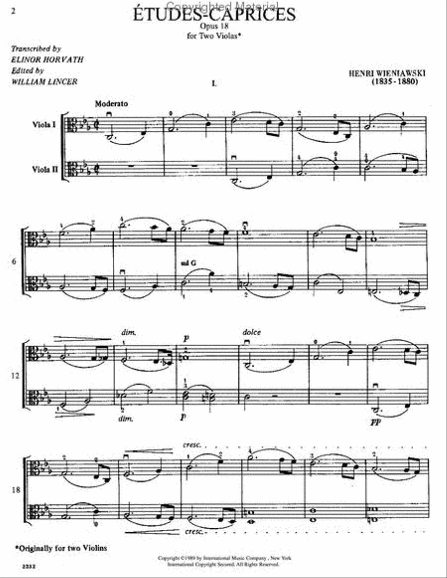 Etudes-Caprices, Opus 18