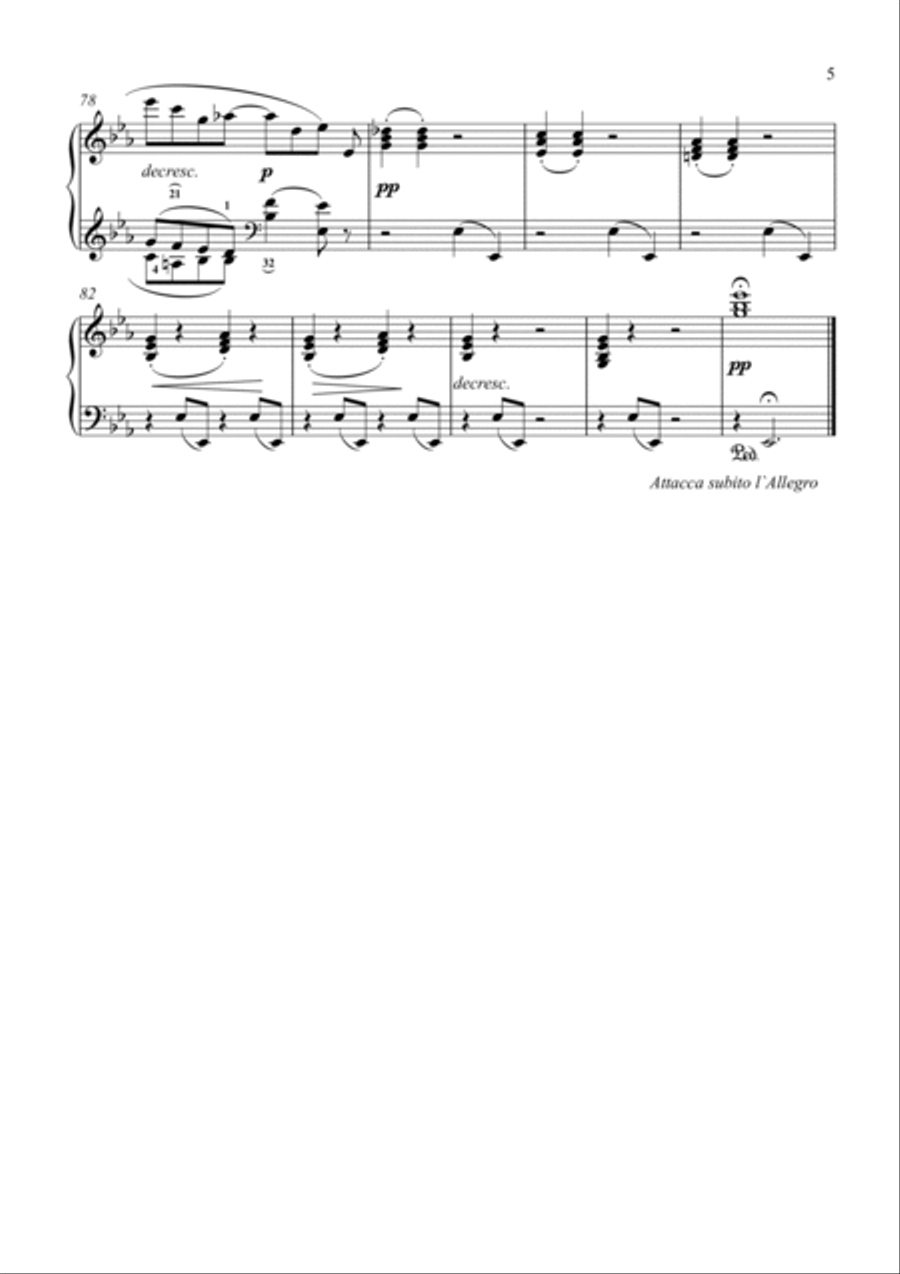 Beethoven-Piano Sonata No.13 in E♭major, Op.27 No.1 (Quasi una fantas Small Ensemble scores gallery preview page 6