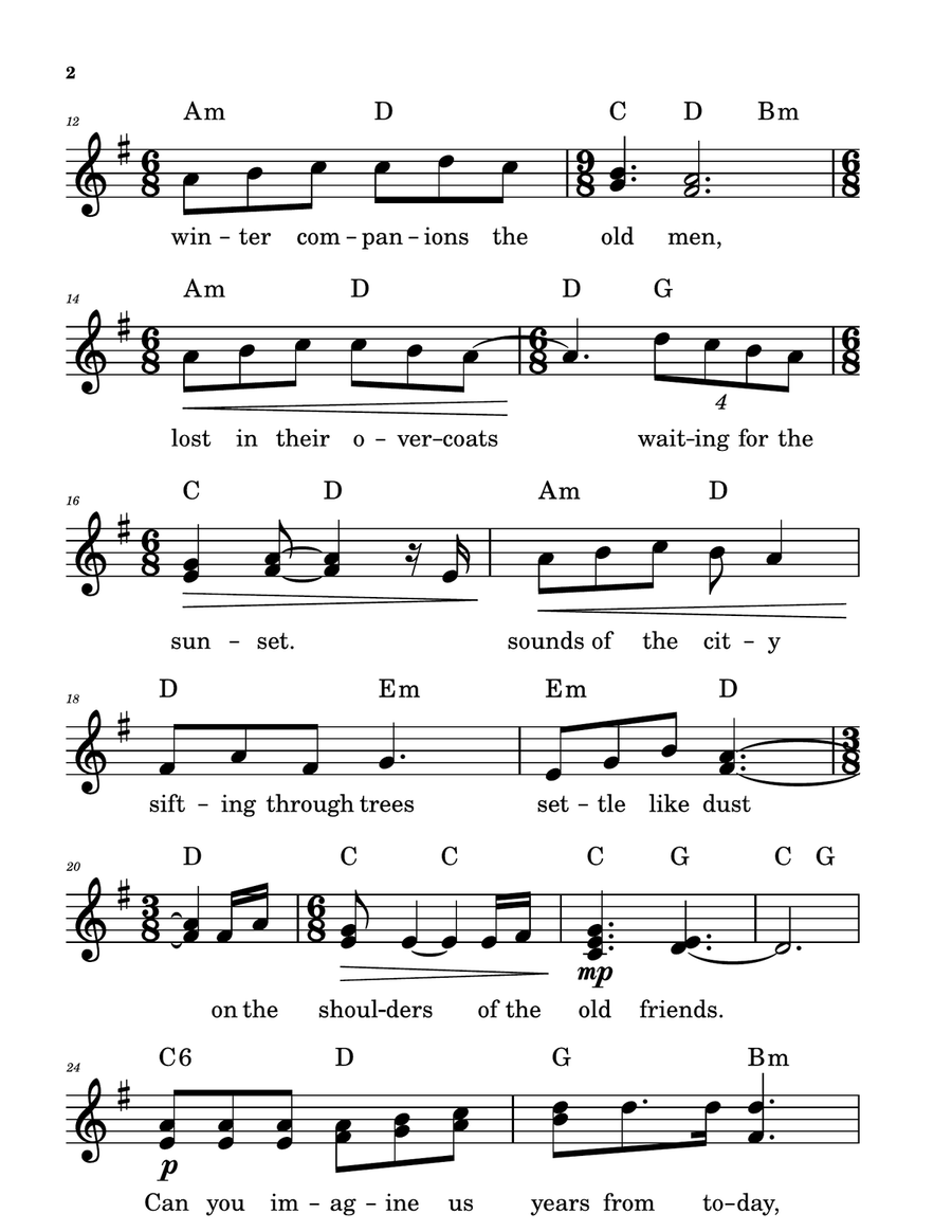 Old Friends Old Friends Piano scores gallery preview page 2