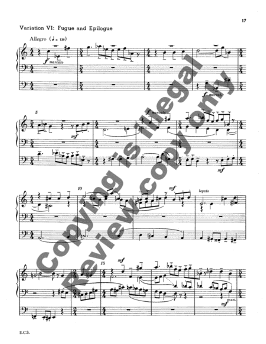 Partita on Baruch Haba Partita on Baruch Haba Organ scores gallery preview page 13