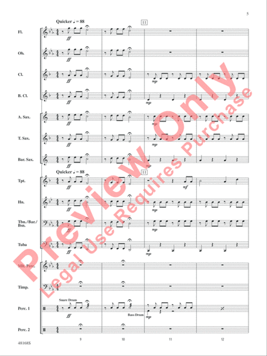 Happy Birthday, Ludwig Concert Band scores gallery preview page 6