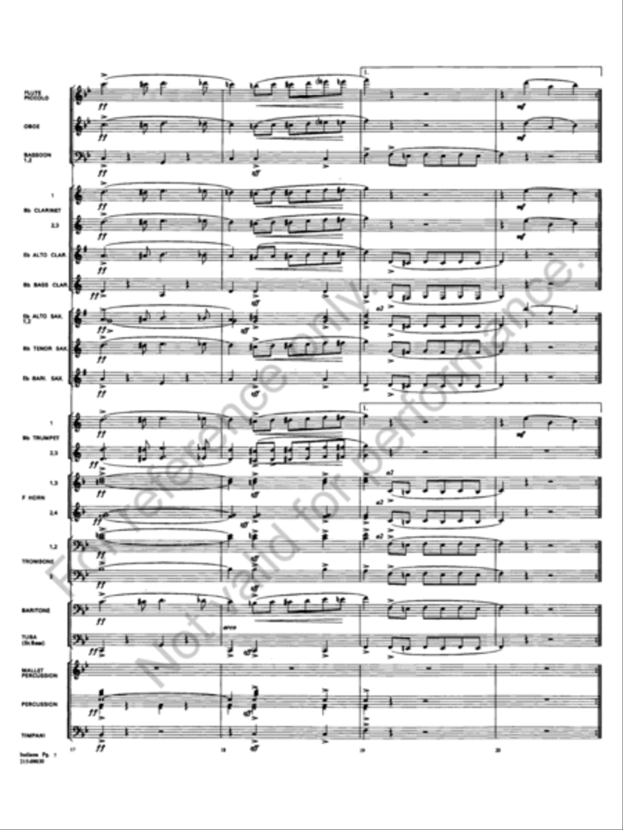 Indiana State Band Indiana State Band Concert Band scores gallery preview page 8