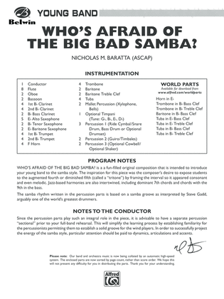 Who's Afraid of the Big Bad Samba?: Score