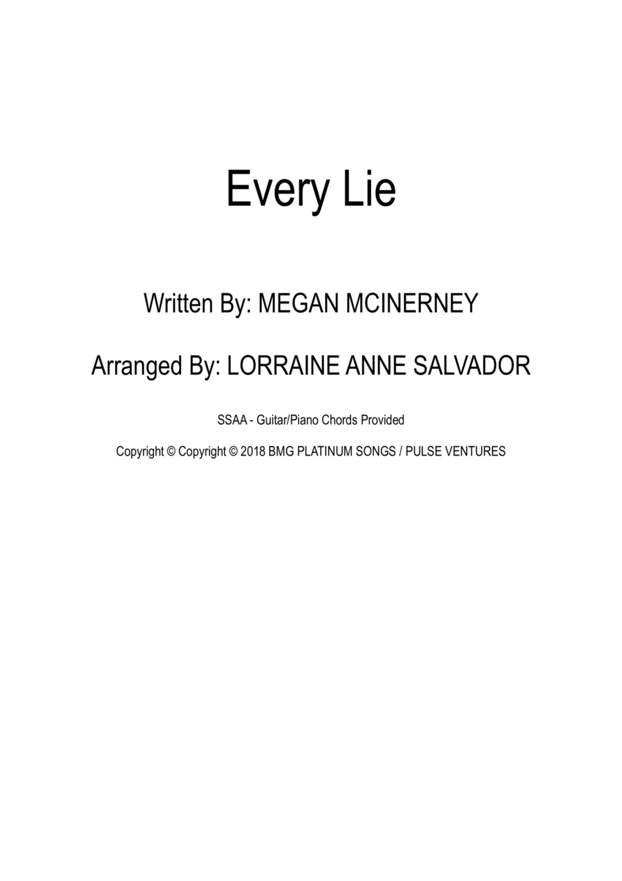 Every Lie SSAA scores gallery preview page 1