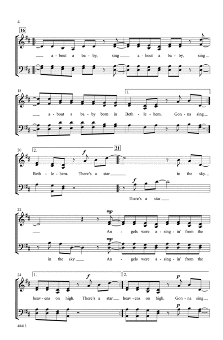 Gonna Sing About a Baby Choir scores gallery preview page 3