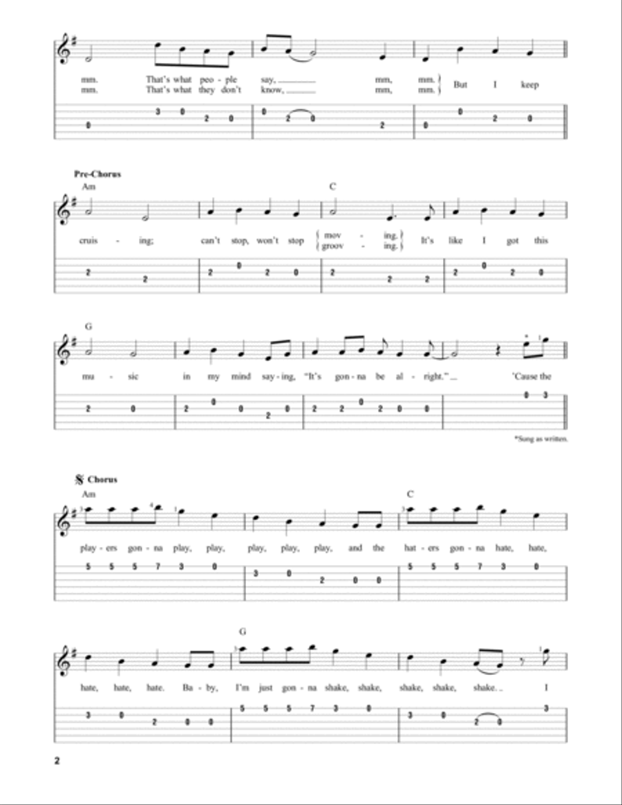 Shake It Off Acoustic Guitar scores gallery preview page 2