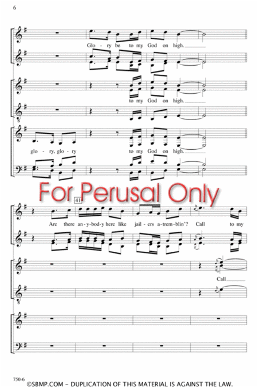 Weeping Mary - SATB Octavo 4-Part scores gallery preview page 5