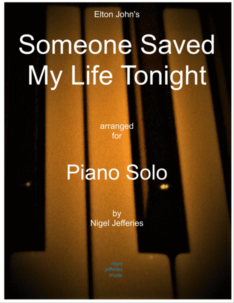 Someone Saved My Life Tonight Piano Solo scores gallery preview page 1