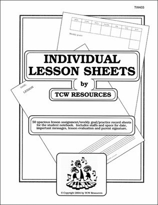 50 Individual Lesson Sheets