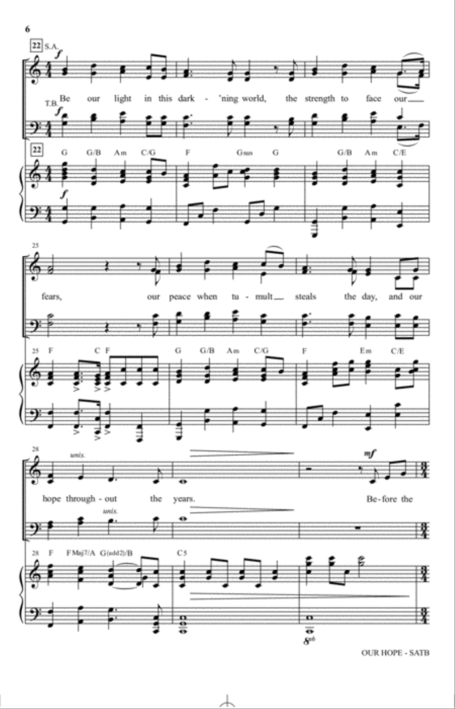 Our Hope (O God, Our Help) 4-Part scores gallery preview page 4
