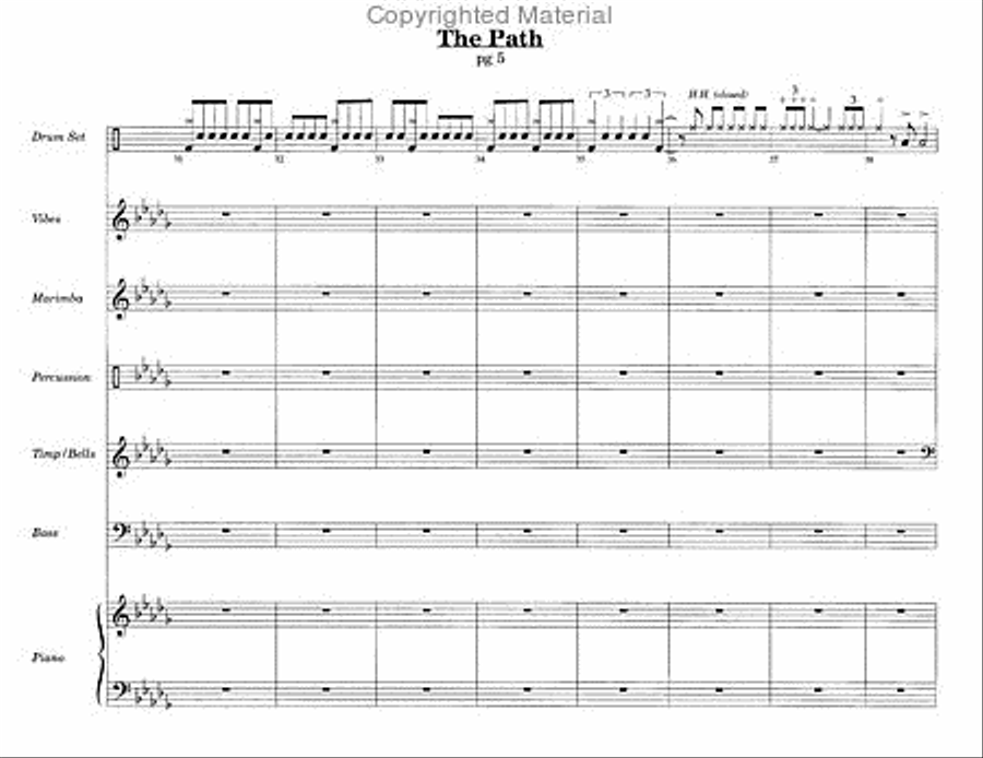 Path, The / Drum Set Feature Percussion Ensemble scores gallery preview page 5