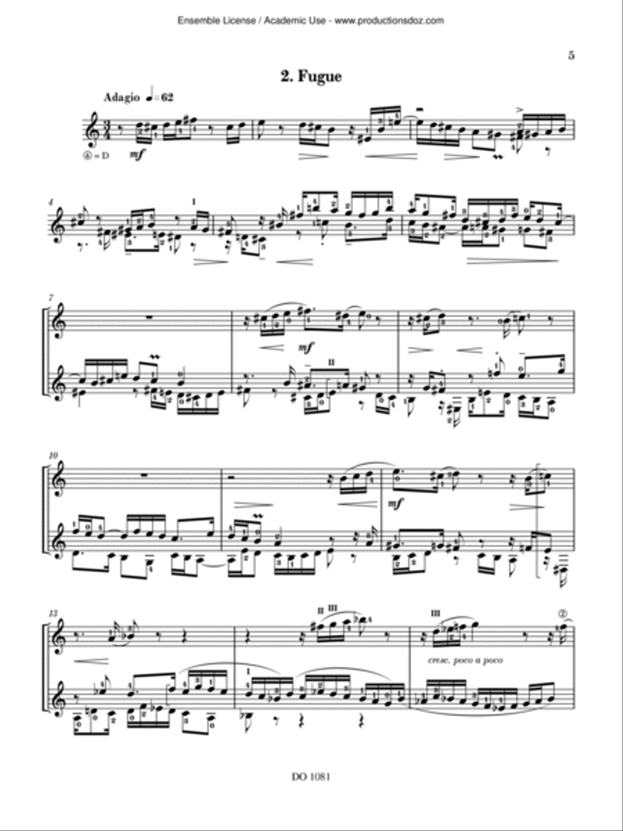 Suite brève Suite brève Classical Guitar scores gallery preview page 5