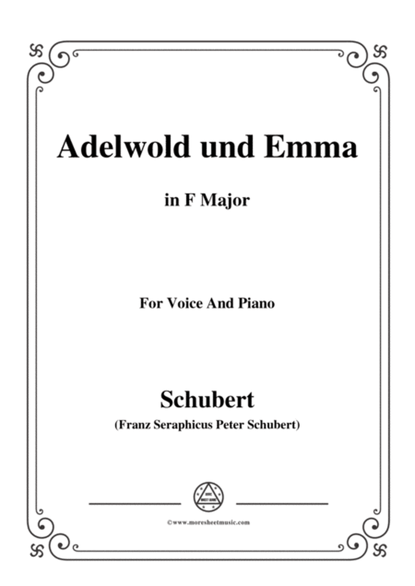 Schubert-Adelwold und Emma,in F Major,for Voice&Piano image number null
