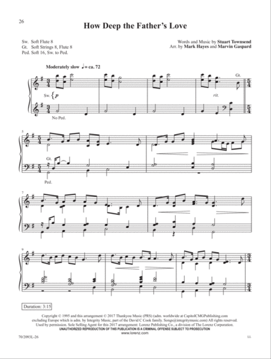 Mark Hayes: Organ Praise and Worship Organ Solo scores gallery preview page 8
