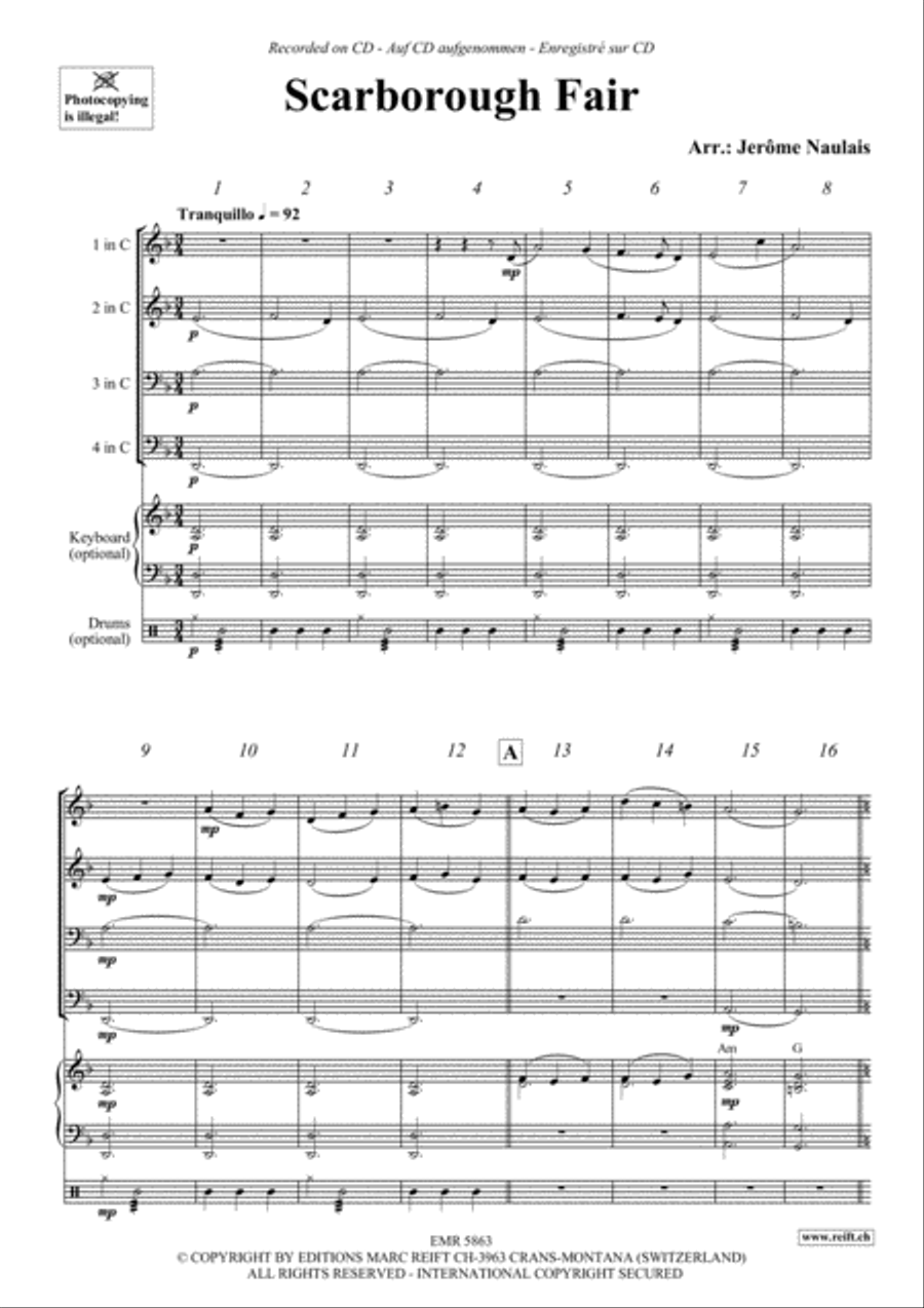 Scarborough Fair Brass Ensemble scores gallery preview page 3