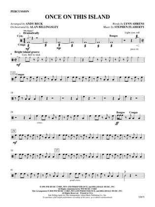 Once on This Island: A Choral Medley: 1st Percussion