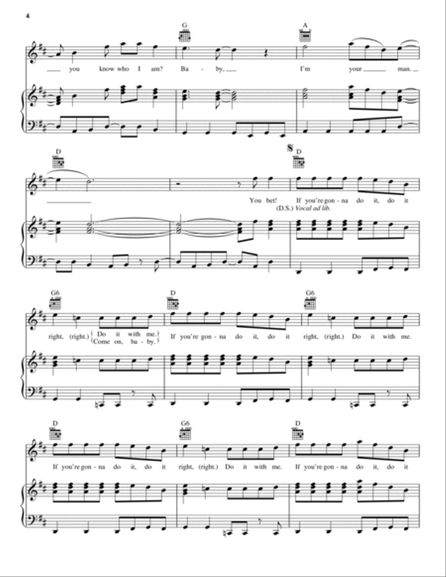 I'm Your Man Piano, Vocal, Guitar scores gallery preview page 4