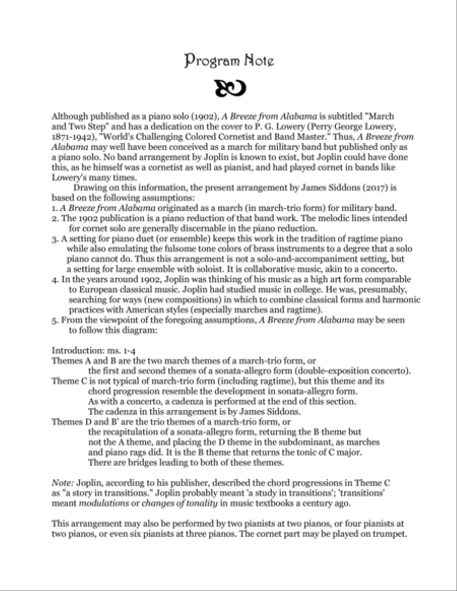 A Breeze from Alabama Trumpet Solo scores gallery preview page 2