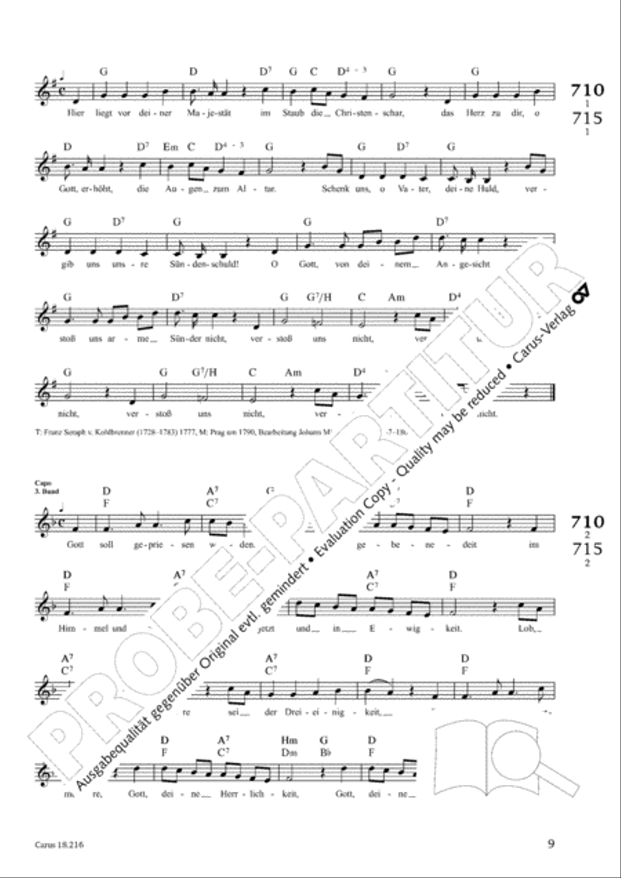 Gitarrenbuch zum Gotteslob. Eigenteile Osterreich / Bozen-Brixen Guitar scores gallery preview page 9