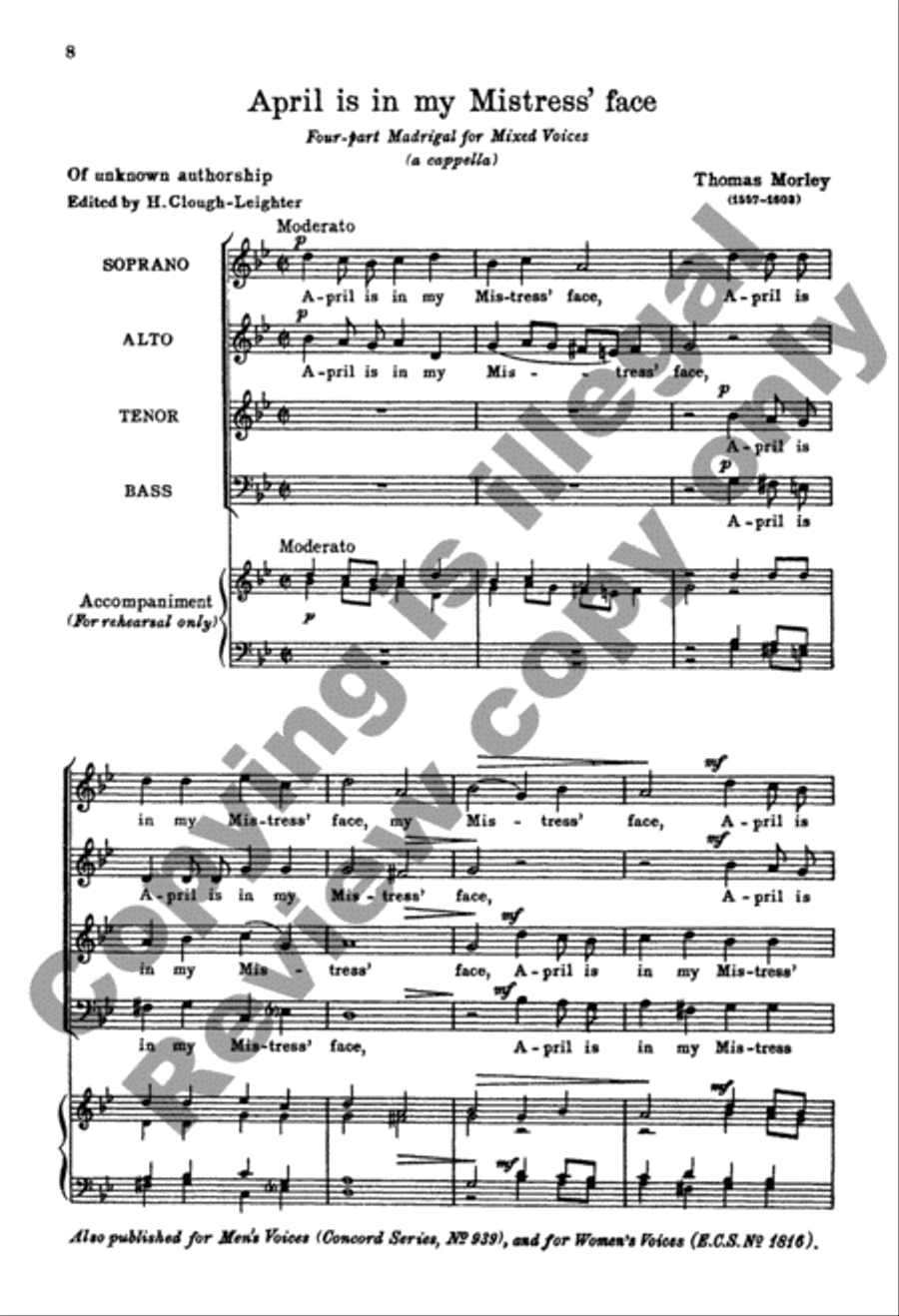 The A Cappella Singer (Choral Score) A Cappella scores gallery preview page 4