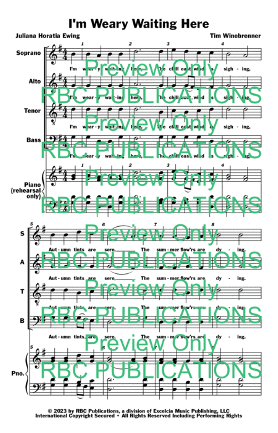 I'M Weary Waiting I'M Weary Waiting 4-Part scores gallery preview page 3