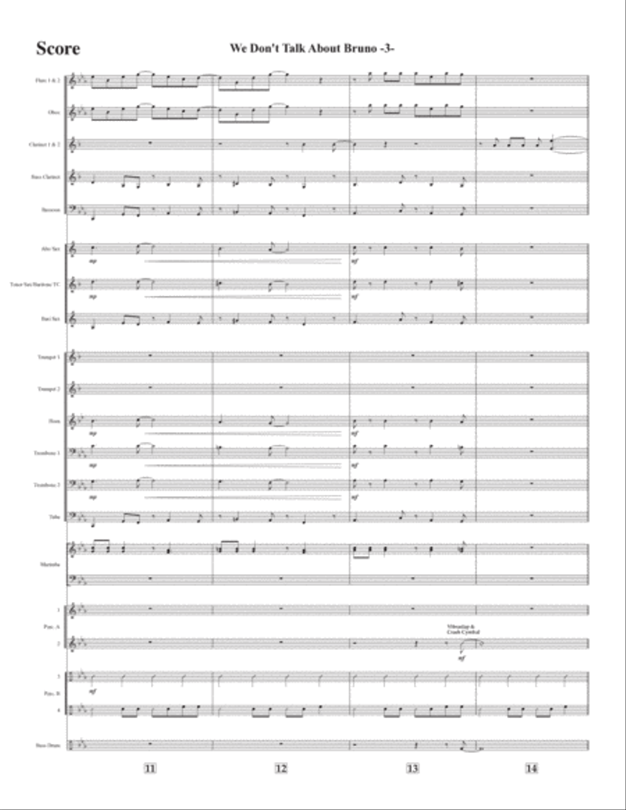We Don't Talk About Bruno Concert Band scores gallery preview page 3