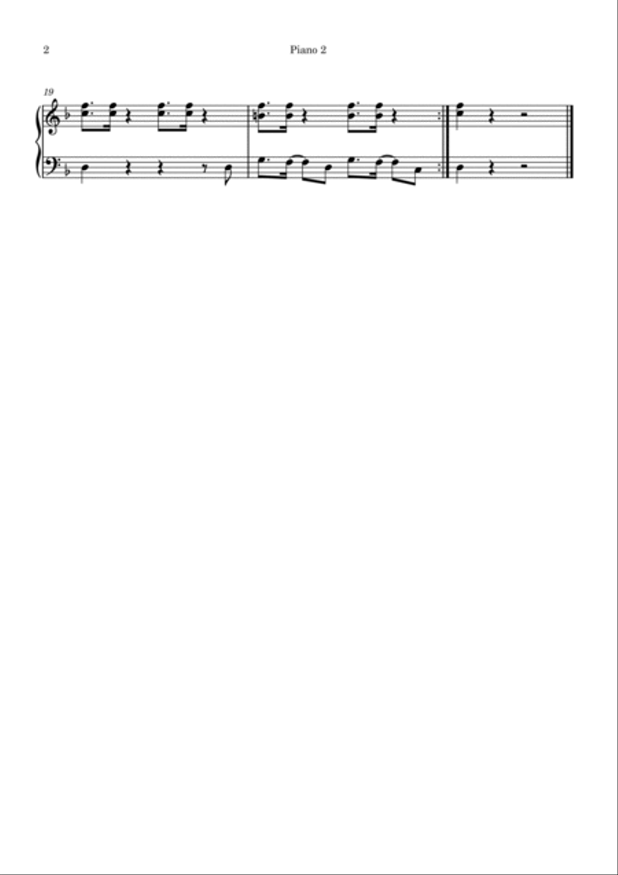 Uptown Funk Easy Piano scores gallery preview page 2