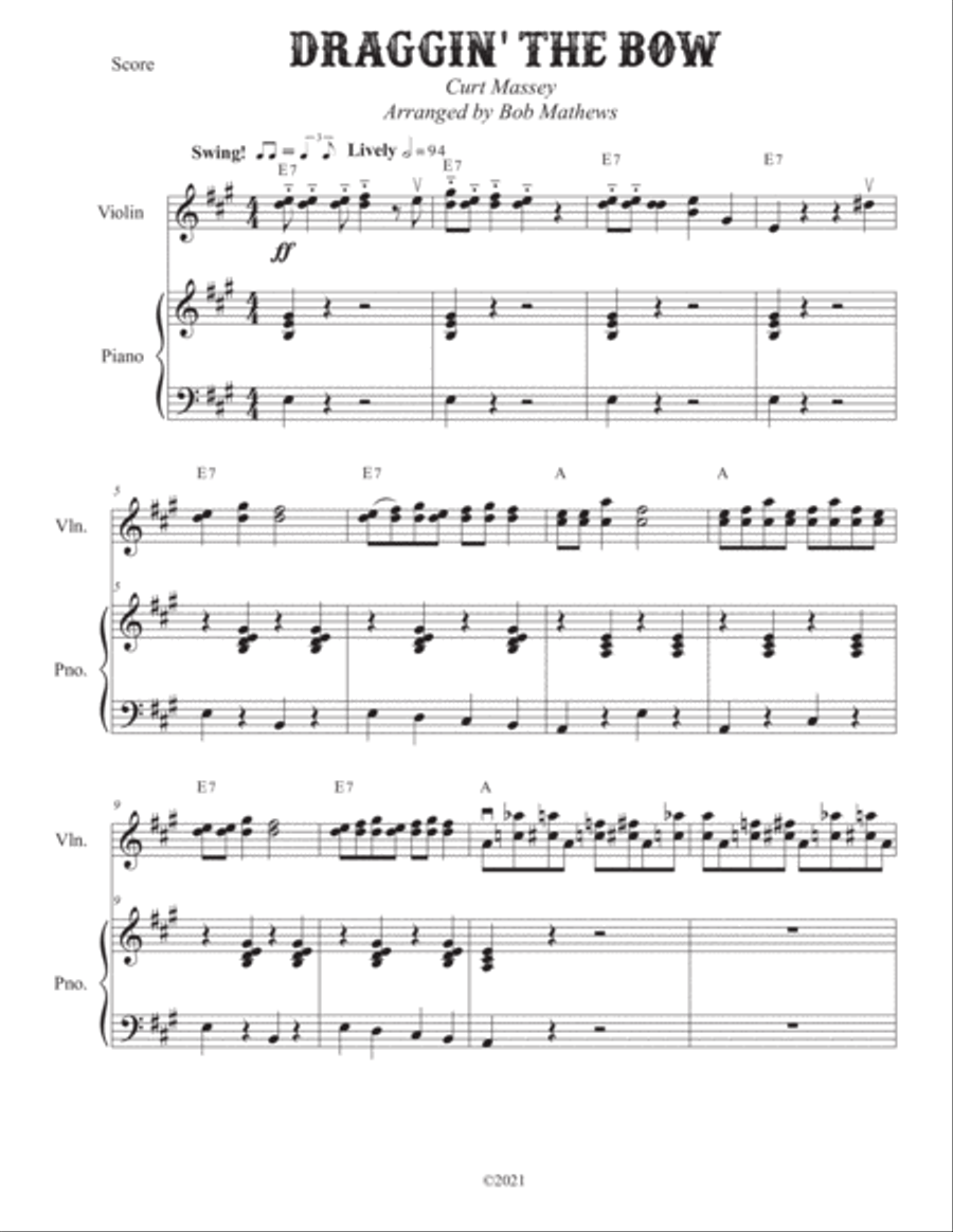 Draggin' The Bow for Fiddle Solo Violin Solo scores gallery preview page 6