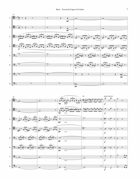 Toccata & Fugue in D minor BWV 565 for 8-part Trombone Ensemble