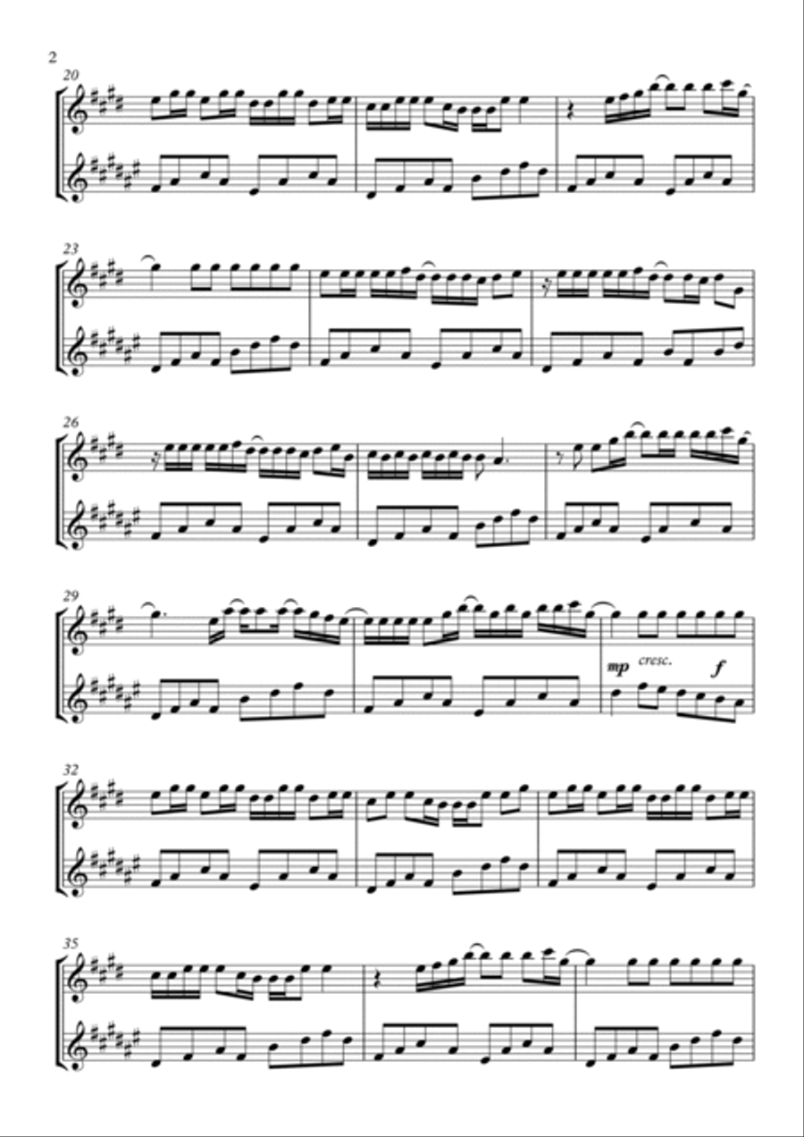 Abcdefu Woodwind Duet scores gallery preview page 2