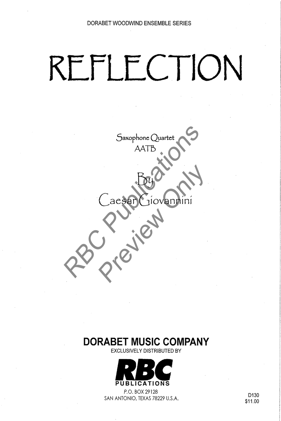 Reflection Sax Quartet Saxophone scores gallery preview page 2