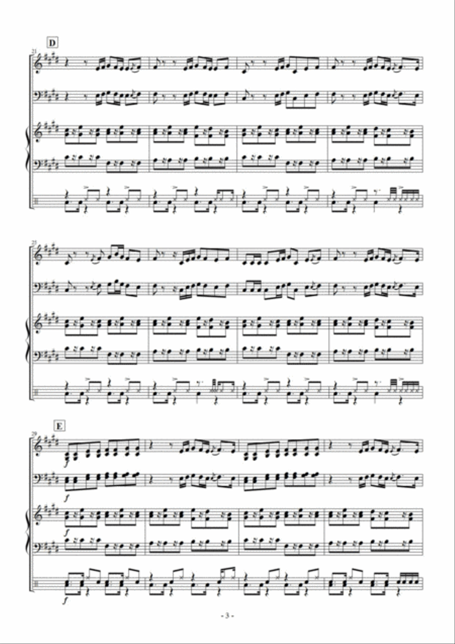 Shape Of You Percussion Ensemble scores gallery preview page 4