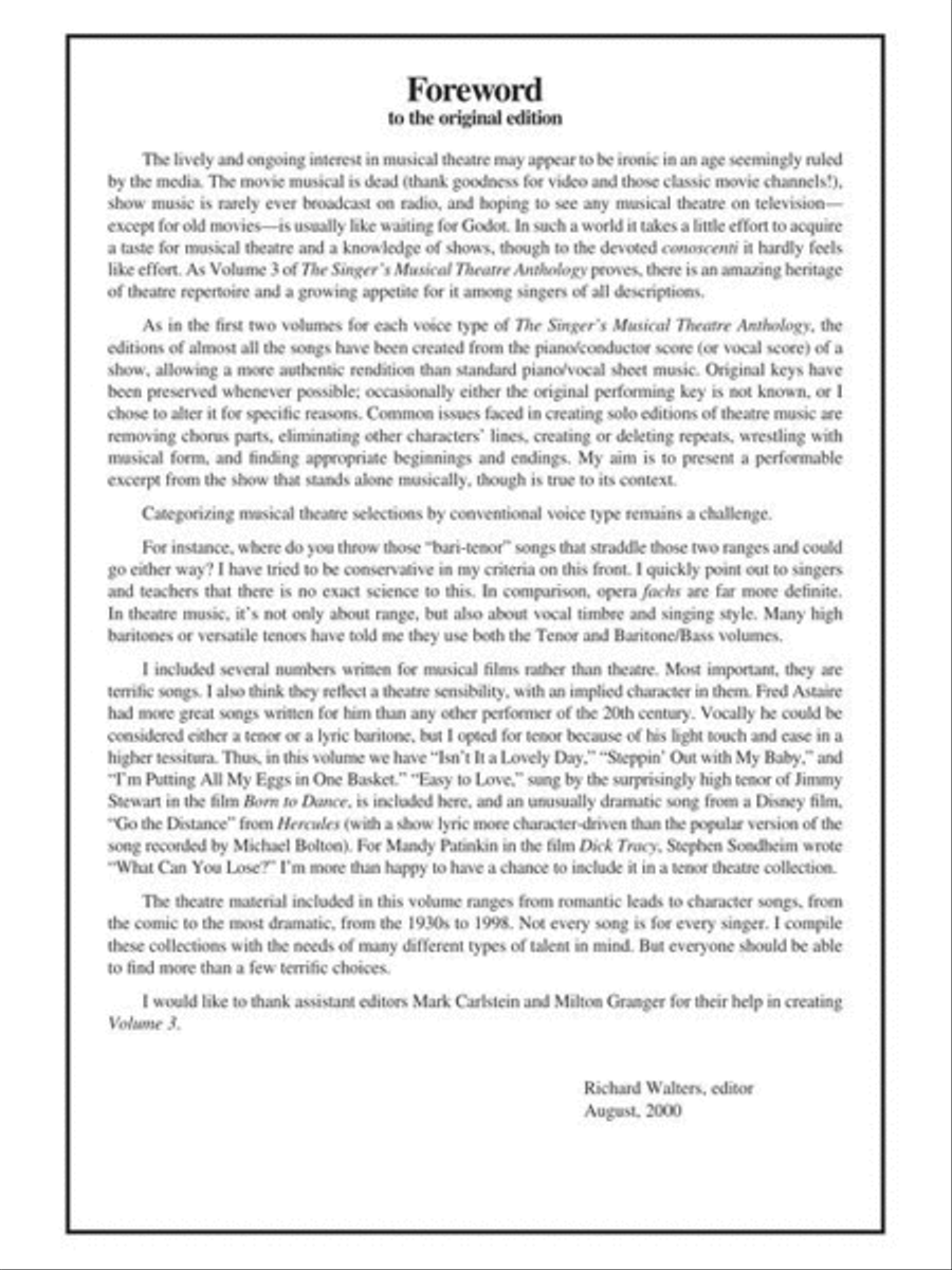 Singer's Musical Theatre Anthology – Volume 3 Tenor Voice scores gallery preview page 4