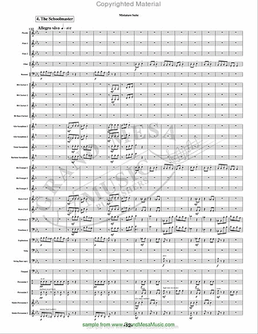 Miniature Suite Concert Band scores gallery preview page 13