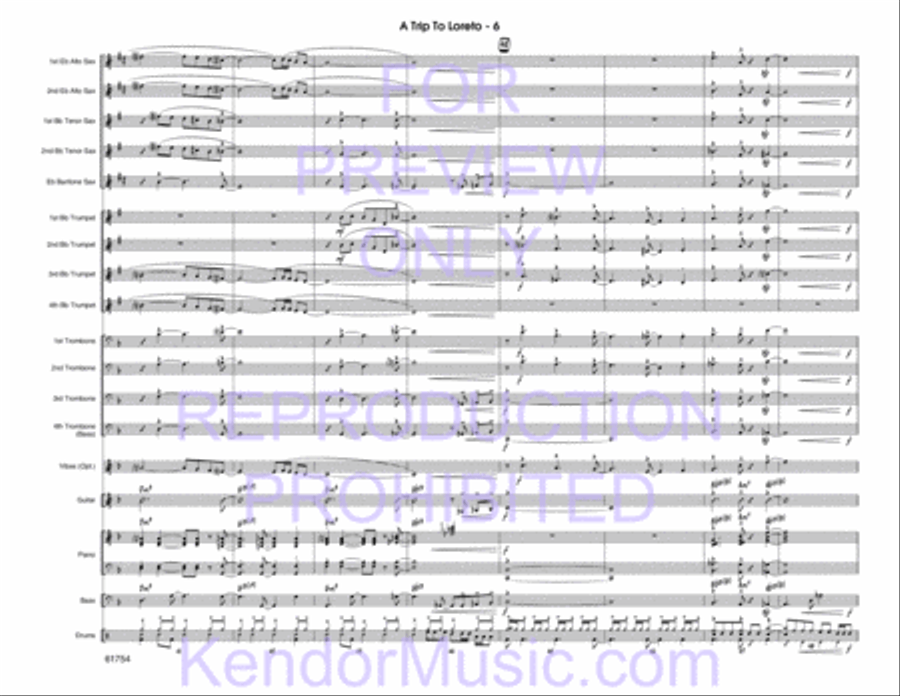 Trip To Loreto, A (Full Score) Jazz Ensemble scores gallery preview page 8